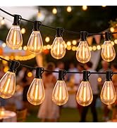 AODLEDY 25FT Festoon Lights Outdoor,19+1 Shatterproof Bulbs, String Lights Mains Powered,Dimmable...