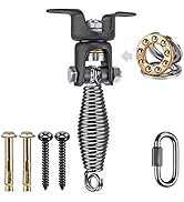 BeneLabel Heavy Duty Boxing Punching Bag Hanger with Spring, 350 LB Capacity, 360° Rotation Wood ...