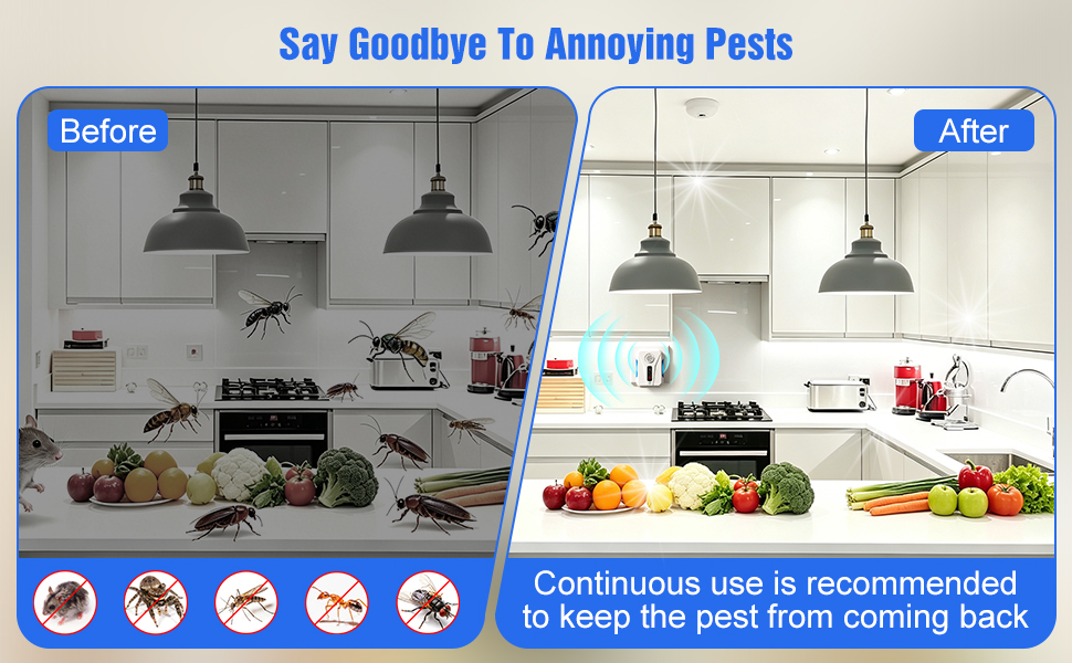 Say goodbye to annoying pests after using the device