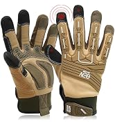DEX FIT Work Gloves MG310 Impact, Durable, Heavy Duty Grip, Anti-Vibration, Shock Absorbing, Comf...
