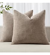 MIULEE Pack of 2 Decorative Throw Pillow Covers Soft Chenille Throw Pillows Solid Textured Cushio...