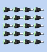 ANLINK 20 PCS Male DC Power Connectors, 12V DC Barrel to Screw Terminal Jack Adapter Connectors 5...