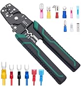 Twidec/Wire Crimper Tool with Stripper Cutter,Multifunctional Crimping Pliers Terminal Pliers for...