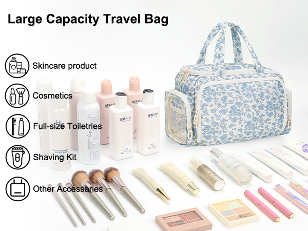 dual-handle cosmetic bag