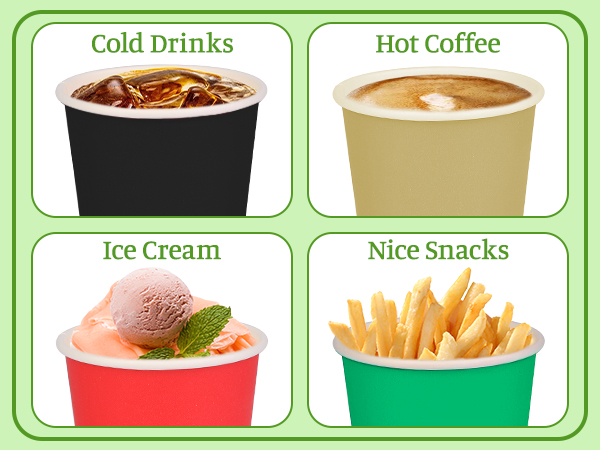 Fedmut 8OZ Paper Cups Disposable Party Cups