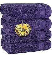 Cotton Paradise Hand Towels for Bathroom, 100% Turkish Cotton 16x28 inch 4 Piece Hand Towel Set, ...