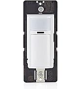 Leviton DOS02-LW Motion Sensor Light Switch, Motion Activated, Auto-On/Auto-Off, 2A, No Neutral W...