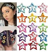 15 PCS 1.22" Star Hair Clips Snap Star Hair Accessories Non Slip Star Clips for Girls Women Child...
