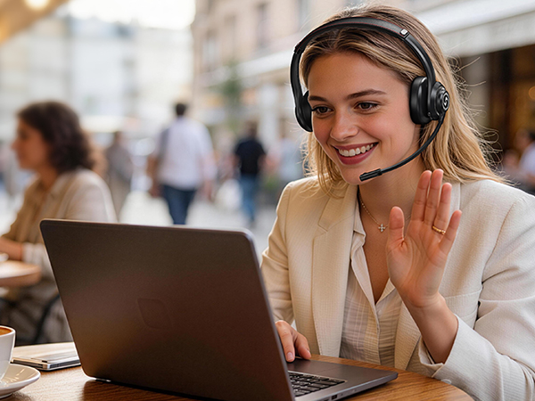 bluetooth headphone with mic for videoconference