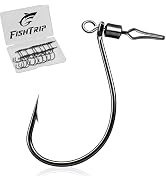 FishTrip 30pcs Swivel Drop Shot Hooks Fishing Rig, EWG Dropshot Hook Rigging for Bass Fishing wit...