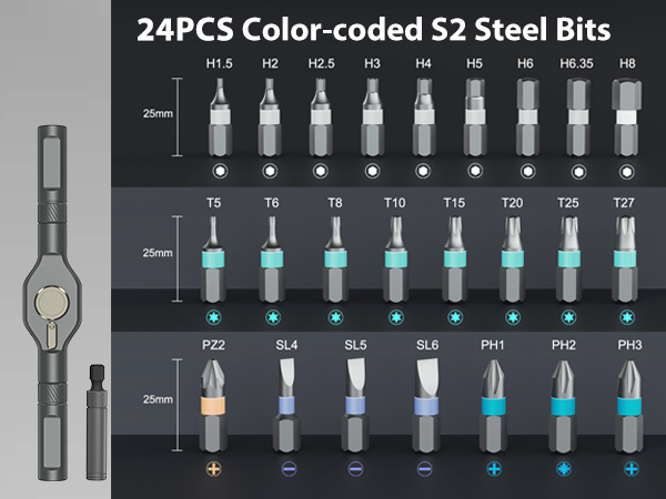 24 in 1 Magnetic Screwdriver Set