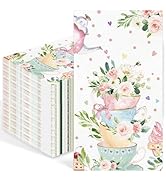 100PCS Tea Party Paper Napkins 3 Ply Disposable Hand Towels for Bathroom Spring Floral Tea Cup Gu...