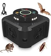 Ultrasonic Mouse Repeller & Pest Repellent - 12 Strobe Lights, 4 Frequency Modes, Indoor Plug in ...