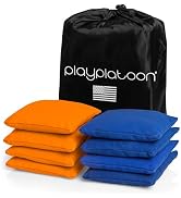 Play Platoon Premium Weather Resistant Duckcloth Cornhole Bags - Set of 8 Bean Bags for Corn Hole...