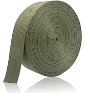 ZHFMILY Olive Green 1 1/2 inch(38mm) Polyprorylene Webbing Straps 12 Yards Flat Wide Belting Webb...