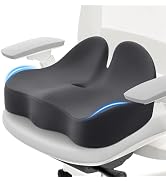 Cushzone Seat Cushion, Memory Foam Office Chair Cushions, Ergonomic Curved Design for Sciatica, T...