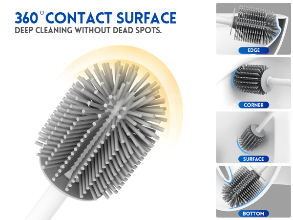 toilet brush spin silicone