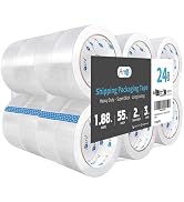 Art3d 24 Rolls Carton Sealing Tape Heavy Duty, 1.88" x 55 yds, 2 mil Thick