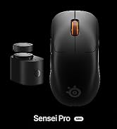 SteelSeries Sensei Pro Mini Wireless Symmetrical Gaming Mouse - Black | Ultra Wideband Wireless/U...