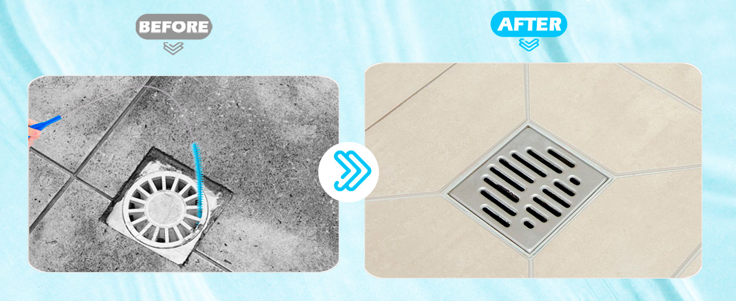 A perfect before-and-after comparison of our cleaning kit in action