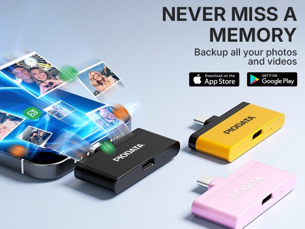 iXflash Q automatically backing up photos and videos from a smartphone to free up storage space