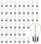 KGC 48Pack Shatterproof & Waterproof S14 Replacement LED Light Bulbs –1W Equivalent to 10W, White...