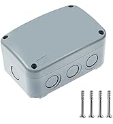 Outdoor Junction Box,Nineleaf IP66 Weatherproof Electrical Project Boxes PVC/ABS Plastic Enclosur...