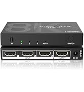 iArkPower 8K HDMI Switch 3 in 1 Out 4K@120Hz HDMI Switcher Support HDR10+, Dolby Vision, Dolby At...