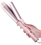 TSUYAGLA Large Hair Curling Wand, 1.6 Inch Big Barrel Curling Iron, 43 Million Ionic Ceramic Curl...