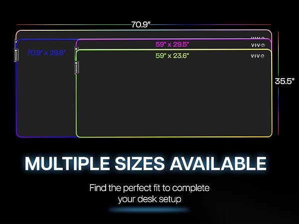 RGB DESK PAD LED DESK PAD FULL DESK PAD LIGHTED RGB FULL SIZE DESK PAD EXTRA LARGE LED MOUSE PAD