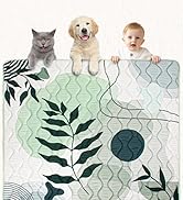 Beavtaens Baby Play Mat, 50x50, Thick Soft Foam, Non-Slip, Foldable, Washable, Green Leaf