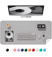 Niniubye Desk Pad, 35.5" x 17" PU Leather Non-Slip Desk Mat Large Mouse Pad for Desktop, Waterpro...