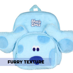 Blue's Clues Plush Character Cartoon Face 12 Inch Backpack For Daily Use