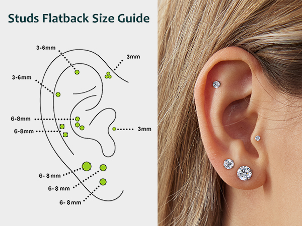 silver earring studs