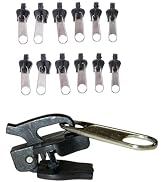 12Pcs Black Universal Instant Fix Zipper Repair Kit Replacement Zip Slider Teeth Zippers Resistan...