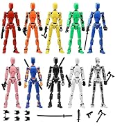 10 Pcs T13 Action Figures(Assembly Required),Multi-Jointed Detachable Titan 13 Action Figure with...