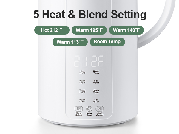 MOKKOM Nut Milk Maker Automatic Almond Milk Machine for Homemade Plant-Based Milk