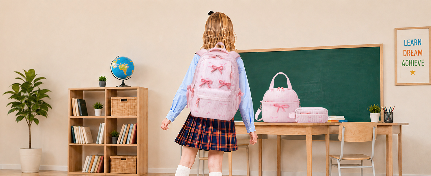 bow backpack for girls