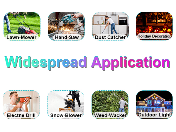 15FT Black Outdoor Extension Cord - SJTW 16AWG Weatherproof Grounded 3Prong Extension Cord