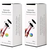 120pcs Replaceable Sandpaper Discs 60 Grit 120 Grit, Thick Self-Adhesive Replacement Sandpaper Re...