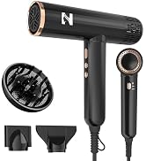 Nicebay Ionic Hair Dryer with Diffuser, 1600W High-Speed Salon Blow Dryer | Lightweight Portable ...