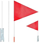 Mipcase Portable Bike Safety Flag with Fiberglass Pole Wind Resistant Cycling Banner for Children...