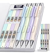 Nicpro 4 PCS Pastel Mechanical Pencil 0.7mm, Cute Fast Click Mechanical Pencils Set with 8 Tubes ...