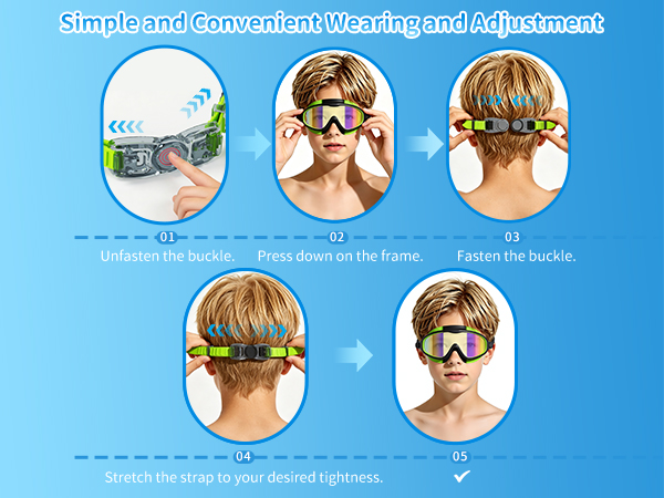 kids swim goggles for 4-15