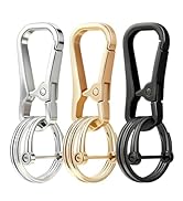 Keychain Clip with D Ring 3Pcs and 6Pcs Heavy Duty Key Rings,Carabiner Key Chain for Car Key Fob ...