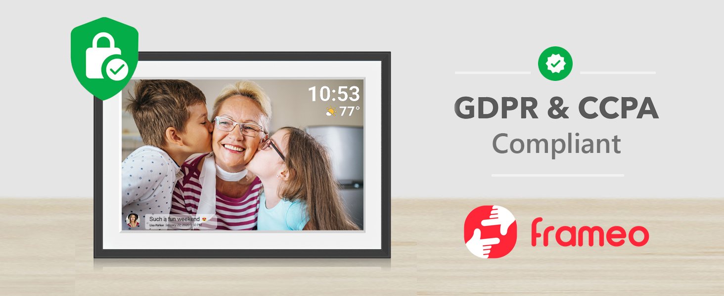32GB FRAMEO 10.1 Inch Smart WiFi Digital Photo Frame