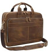 Jack&Chris Leather Briefcase for Men,Business Travel Laptop Messenger Bags