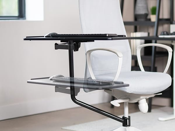 chair mount keyboard tray
