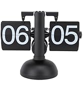 Retro Digital Flip Down Clock, Retro Flip Clock, Stainless Steel Mechanical Modern Vintage Desk C...