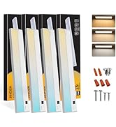 Ansen 4Packs of Under Cabinet Lighting Hardwired, 18IN 15W 998LM, Dimmable Led Light for Kitchen/...
